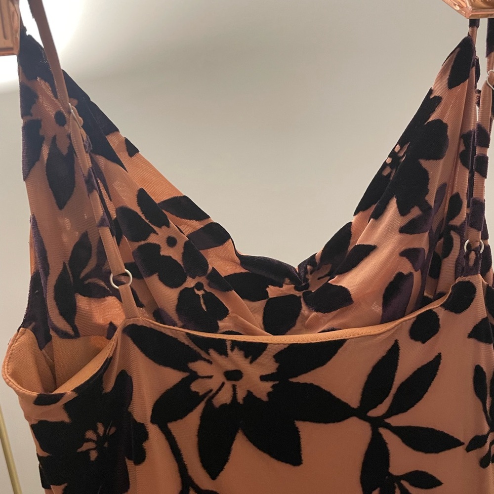 emory park floral print cowl neck maxi dress